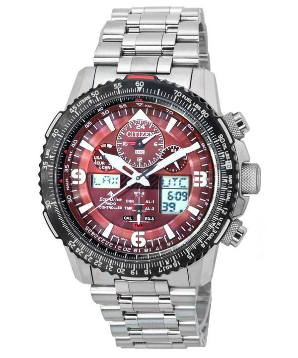 Reloj Citizen Promaster Skyhawk con calendario perpetuo y esfera roja Eco-Drive JY8086-89X 200M para hombre