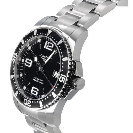 Reloj para hombre Longines HydroConquest de acero inoxidable con esfera negra y automático L3.742.4.56.6 300M