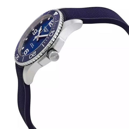 Reloj automático para hombre Longines Hydroconquest con correa de caucho y esfera azul Sunray L3.781.4.96.9 300M