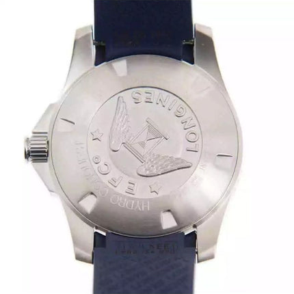 Reloj automático para hombre Longines Hydroconquest con correa de caucho y esfera azul Sunray L3.781.4.96.9 300M