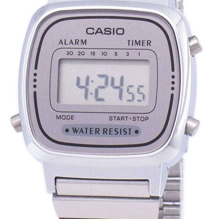 Reloj Casio Digital acero inoxidable alarma temporizador LA670WA-7DF LA670WA-7 mujeres