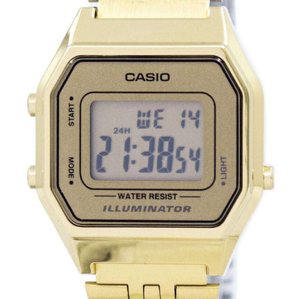 Reloj Casio Digital cuarzo acero inoxidable iluminador LA680WGA-9DF 9 LA680WGA de las mujeres