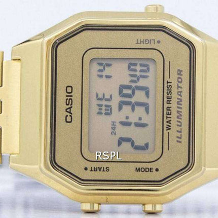 Reloj Casio Digital cuarzo acero inoxidable iluminador LA680WGA-9DF 9 LA680WGA de las mujeres