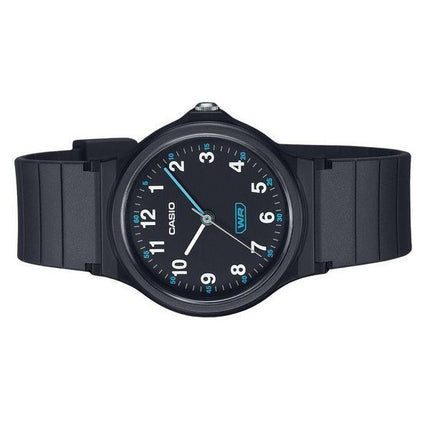 Reloj Casio Pop analógico de cuarzo con correa de resina de origen biológico, esfera negra, LQ-24B-1B para mujer