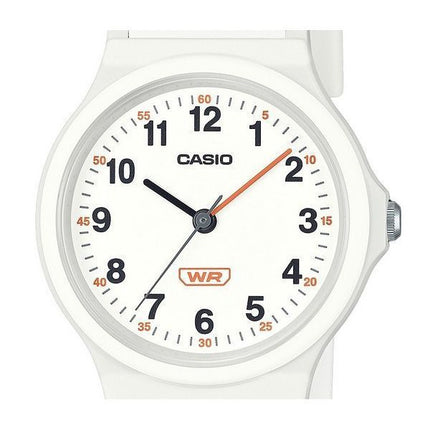 Reloj Casio Pop analógico de cuarzo con esfera blanca y correa de resina biológica para mujer LQ-24B-7B