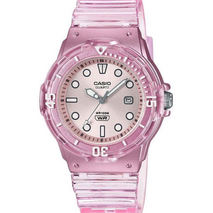 Reloj para mujer Casio POP analógico con correa de resina y esfera plateada de cuarzo translúcido LRW-200HS-4EV 100M