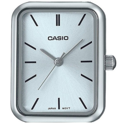 Reloj Casio estándar analógico de acero inoxidable con esfera azul claro y cuarzo LTP-V009D-2E para mujer