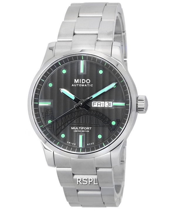 Mido Multifort IBA Edición limitada Esfera antracita Automático M005.430.11.061.81 M0054301106181 100M Reloj para hombre