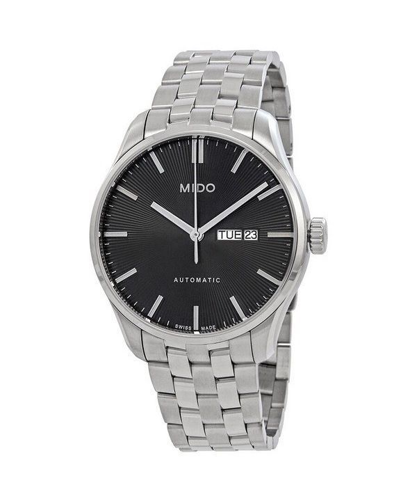 Reloj para hombre Mido Belluna Sunray de acero inoxidable con esfera antracita automático M024.630.11.061.00