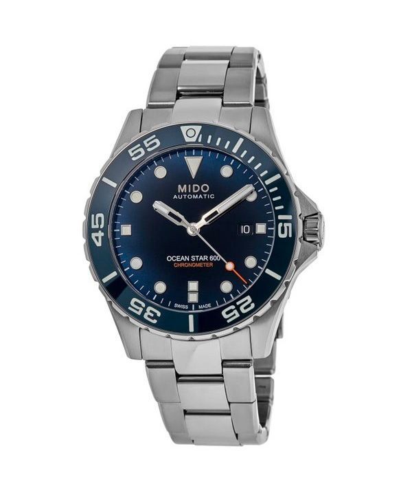 Reloj para hombre Mido Ocean Star 600 cronómetro esfera azul automático Diver&#39,s M026.608.11.041.01 600M