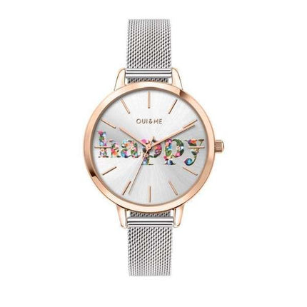 Oui &amp, Me Grande Amourette Reloj plateado de cuarzo de acero inoxidable ME010029 para mujer