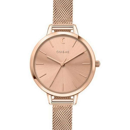 Oui &amp, Me Petite Amourette Reloj de cuarzo de acero inoxidable en tono dorado rosa ME010095 para mujer