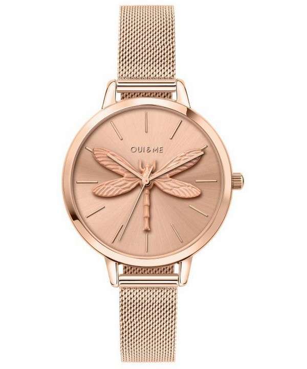 Oui &amp, Me Amourette Reloj de cuarzo de acero inoxidable en tono dorado rosa ME010136 para mujer