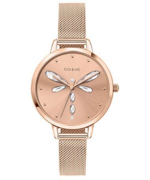 Oui &amp, Me Amourette Reloj de cuarzo de acero inoxidable en tono dorado rosa ME010138 para mujer