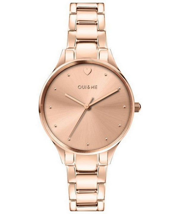 Oui &amp, Me Petite Bichette Reloj de cuarzo de acero inoxidable en tono dorado rosa ME010156 para mujer