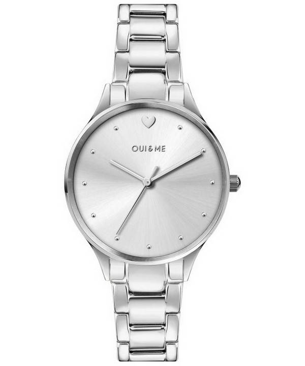 Oui &  Me Petite Bichette Reloj plateado de cuarzo de acero inoxidable ME010157 para mujer