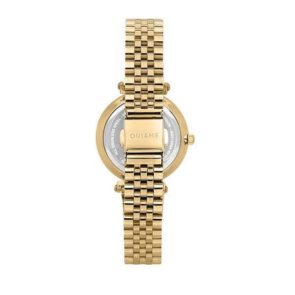 Reloj para mujer Oui &amp, Me Etoile de acero inoxidable en tono dorado con esfera blanca y cuarzo ME010295