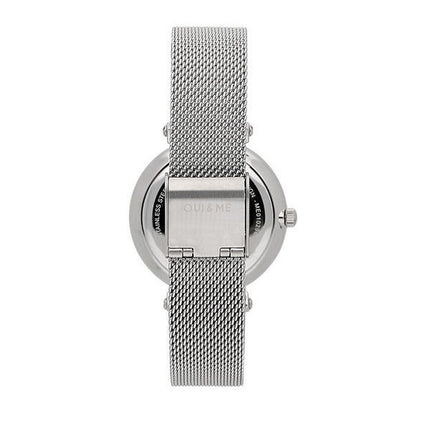 Reloj para mujer Oui &amp, Me Etoile de acero inoxidable con esfera plateada y cuarzo ME010296