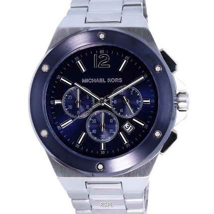 Michael Kors Lennox Cronógrafo Acero inoxidable Esfera azul Cuarzo MK8938 Reloj para hombre