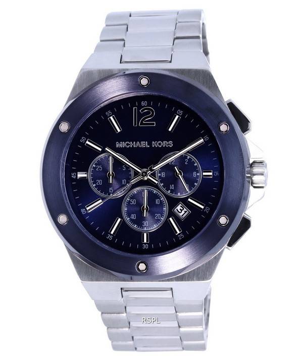 Michael Kors Lennox Cronógrafo Acero inoxidable Esfera azul Cuarzo MK8938 Reloj para hombre