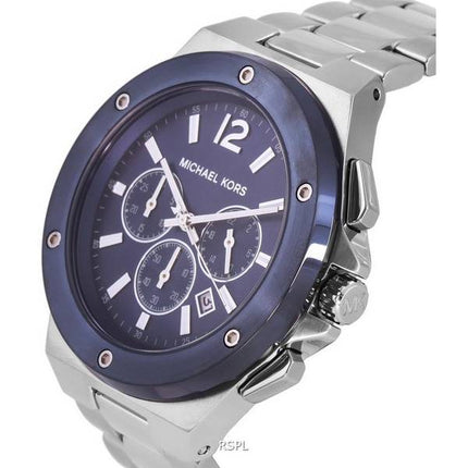 Michael Kors Lennox Cronógrafo Acero inoxidable Esfera azul Cuarzo MK8938 Reloj para hombre