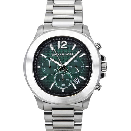 Reloj cronógrafo de cuarzo Michael Kors Sage de gran tamaño MK9191 para hombre, de acero inoxidable y esfera verde