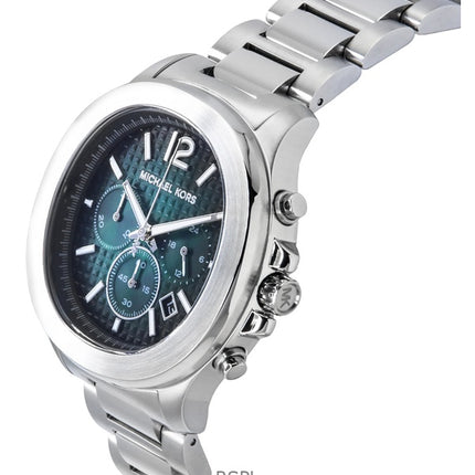 Reloj cronógrafo de cuarzo Michael Kors Sage de gran tamaño MK9191 para hombre, de acero inoxidable y esfera verde