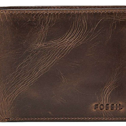 Fossil Derrick RFID Passcase Dark Brown Bifold ML3771201 Cartera para hombre