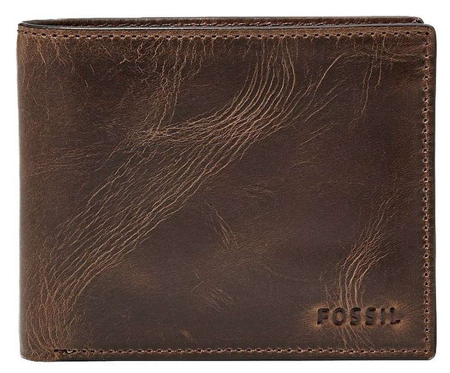 Fossil Derrick RFID Passcase Dark Brown Bifold ML3771201 Cartera para hombre