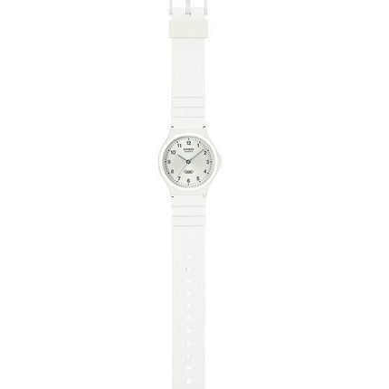 Reloj analógico Casio POP de cuarzo con correa de resina de base biológica y esfera plateada MQ-24B-7B unisex