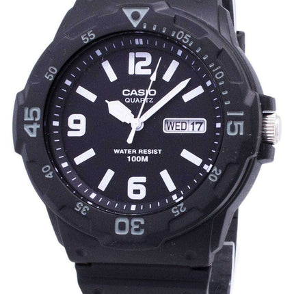 Casio de cuarzo analógico 100M negro resina correa 1B2VDF-200H-MRW MRW-200H-1B2V reloj de hombres