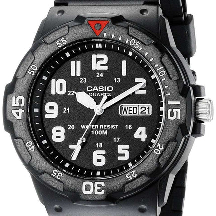 Casio cuarzo analógico 100M negro correa de resina MRW-200H-1BVDF MRW200H-1BVDF reloj para hombre