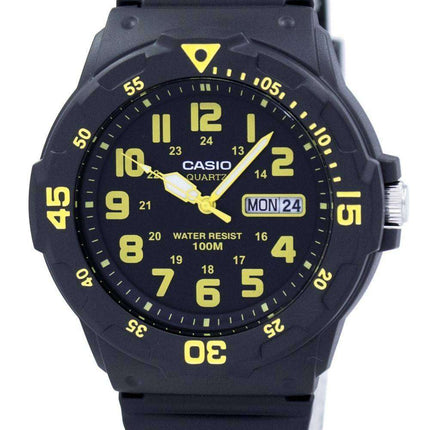 Casio cuarzo análogo Negro dial MRW-200H-9BVDF MRW-200H-9BV reloj de caballero