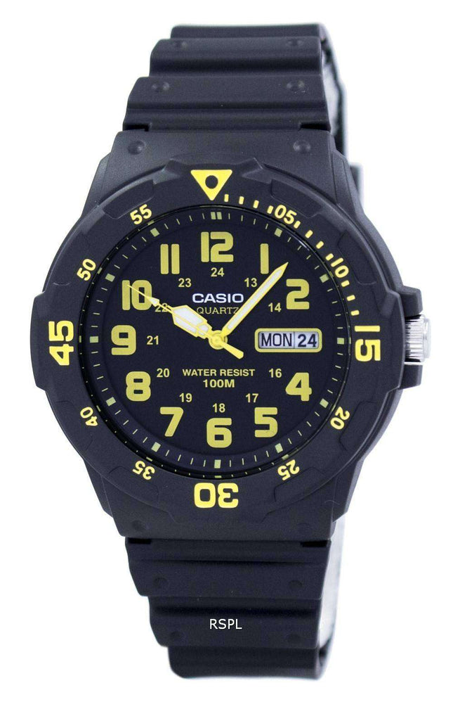 Casio cuarzo análogo Negro dial MRW-200H-9BVDF MRW-200H-9BV reloj de caballero