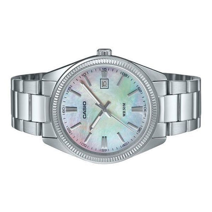 Reloj Casio Standard analógico de cuarzo con baño de iones de acero inoxidable y madreperla MTP-1302DS-7AV para hombre