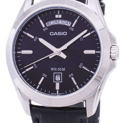 Casio Analog Black dial MTP-1370L-1AVDF MTP-1370L-1AV reloj de caballero