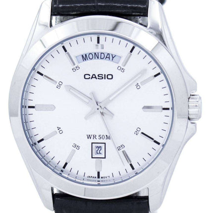 Reloj Casio analógico Dial de plata 1370L-MTP-7AVDF 1370L-MTP-7AV hombre