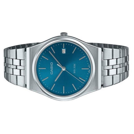 Reloj Casio estándar analógico de acero inoxidable con esfera azul y cuarzo MTP-B145D-2A2 para hombre