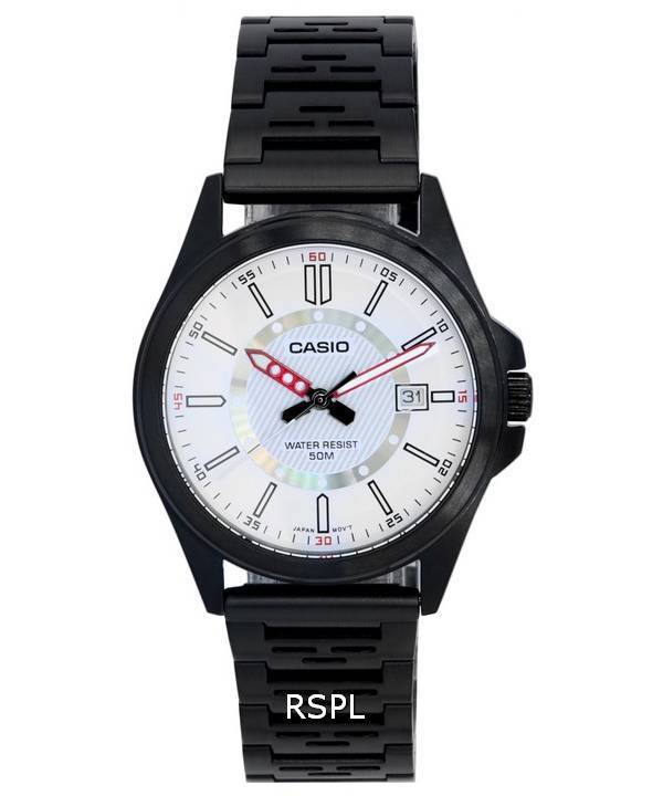 Reloj Casio analógico con esfera blanca de cuarzo MTP-E700B-7E MTPE700B-7E para hombre