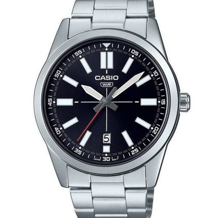 Reloj para hombre Casio Classic analógico con esfera negra MTP-VD02D-1E MTPVD02D-1