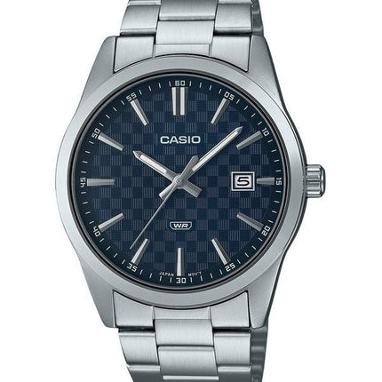 Reloj Casio Enticer analógico de acero inoxidable con esfera azul y cuarzo MTP-VD03D-2A para hombre