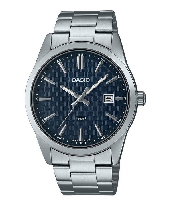 Reloj Casio Enticer analógico de acero inoxidable con esfera azul y cuarzo MTP-VD03D-2A para hombre