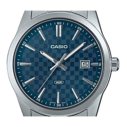 Reloj Casio estándar analógico de acero inoxidable con esfera azul y cuarzo MTP-VD03D-2A2 para hombre