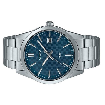 Reloj Casio estándar analógico de acero inoxidable con esfera azul y cuarzo MTP-VD03D-2A2 para hombre