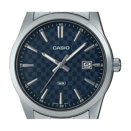 Reloj Casio Enticer analógico de acero inoxidable con esfera azul y cuarzo MTP-VD03D-2A para hombre