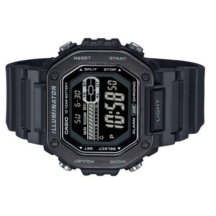 Reloj Casio Standard Digital con correa de resina negra y esfera azul de cuarzo MWD-110HB-1BV 100M para hombre