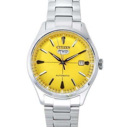 Reloj para hombre Citizen C7 de acero inoxidable con esfera amarilla y automático NH8391-51Z