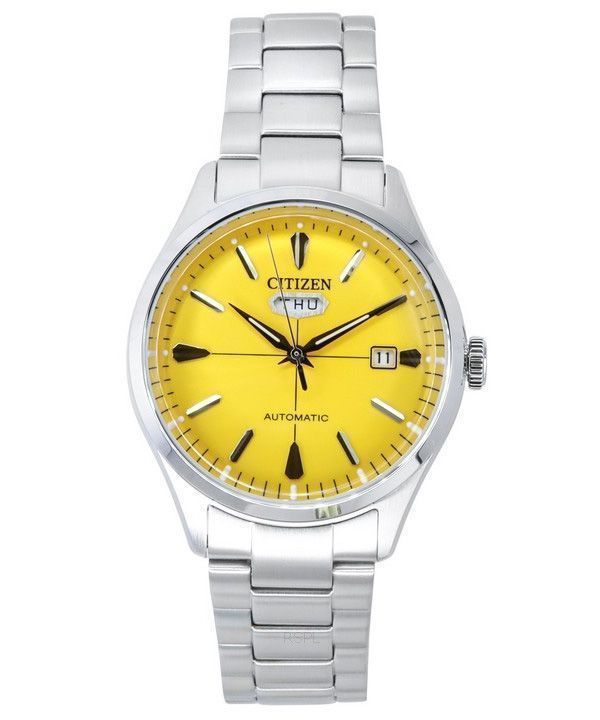 Reloj para hombre Citizen C7 de acero inoxidable con esfera amarilla y automático NH8391-51Z