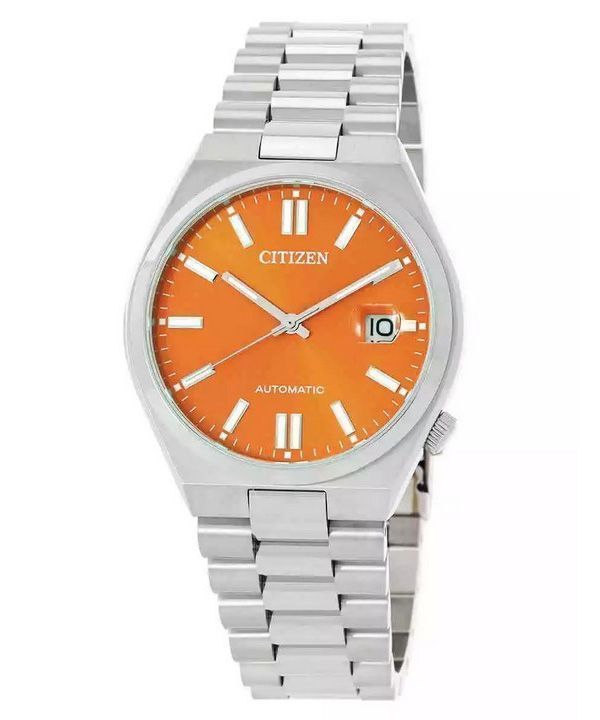 Reloj Citizen Tsuyosa automático con esfera naranja de acero inoxidable NJ0151-88Z para hombre