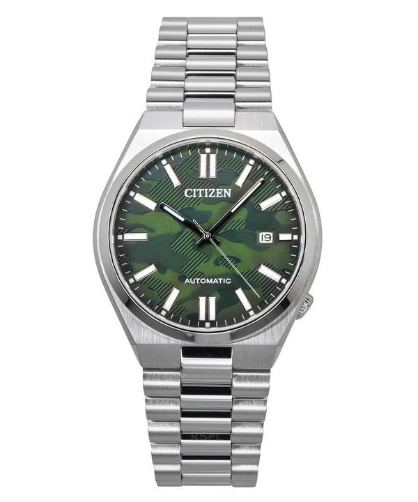 Reloj Citizen Tsuyosa automático de acero inoxidable con esfera verde NJ0159-86X para hombre